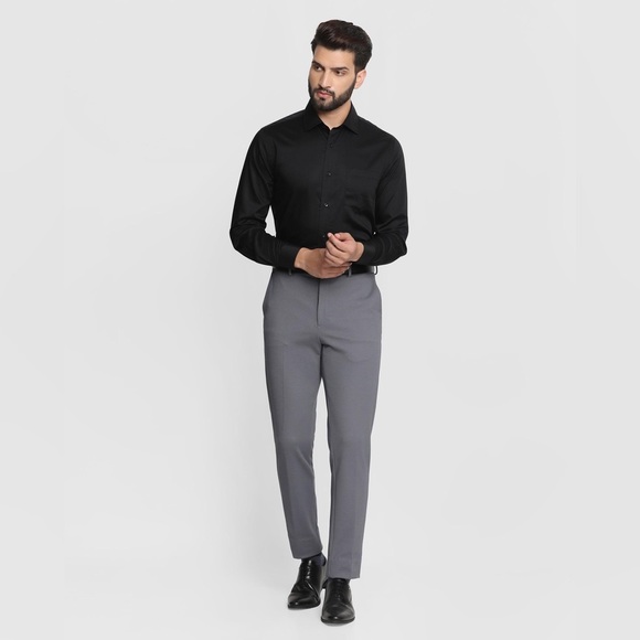 BlackBerry Black Formal Shirt India Slim Large Button Down - Picture 3 of 16